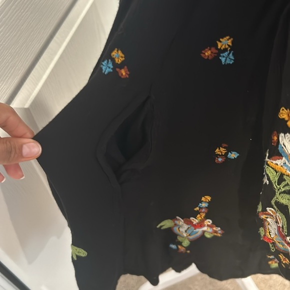 Free People Oxford Black Embroidered dress, Size Small - Picture 5 of 9